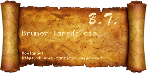 Bruner Tarzícia névjegykártya